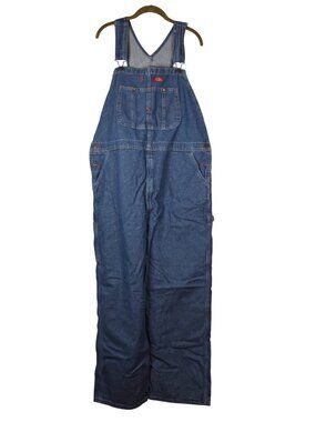Dickies 40x30 Blue Denim Relaxed Fit Bib Overalls Heritage Style Rusticcore NWT